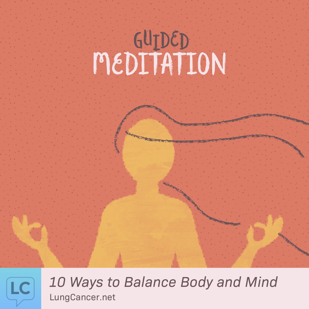 A person holds their arms in a meditative pose.