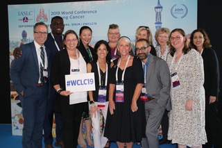 People at a lung cancer conference.