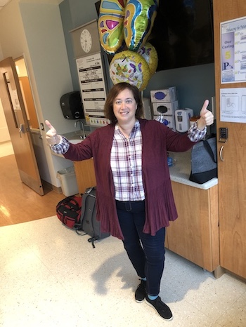 women standing after lobectomy